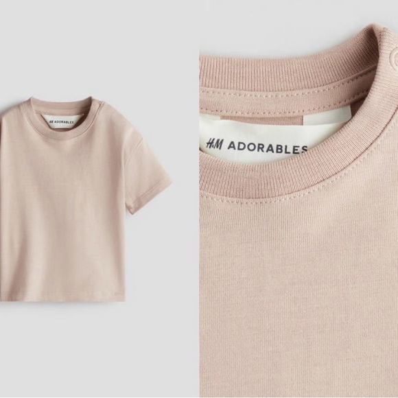 H&M Loose-Fit Prima Cotton T-Shirt in Light Dusty Pink - Picture 4 of 5